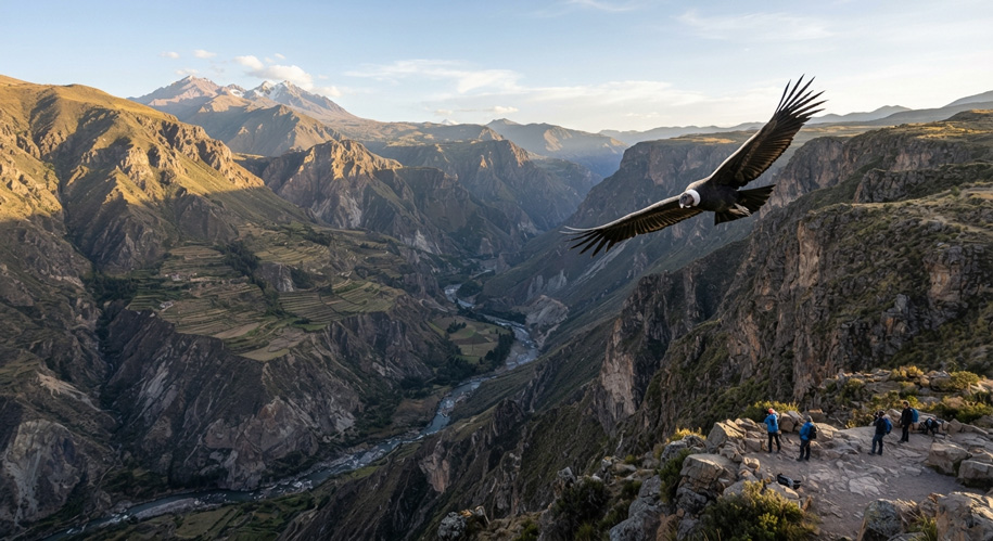 El Cañón del Colca - Uno de los desfiladeros más profundos de la Tierra y hogar del vuelo del cóndor andino
