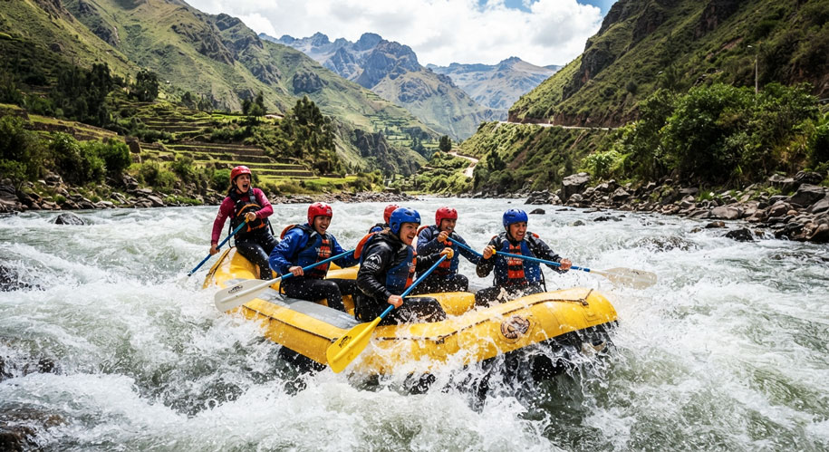 Descenso de rápidos en el Valle Sagrado - Adrenalina asegurada con equipamiento técnico homologado