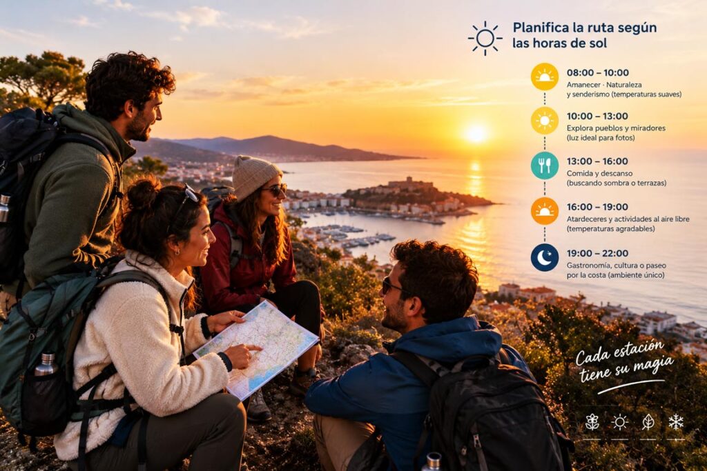 Cualquier época del año brinda momentos especiales si se planifica la ruta según las horas de sol.