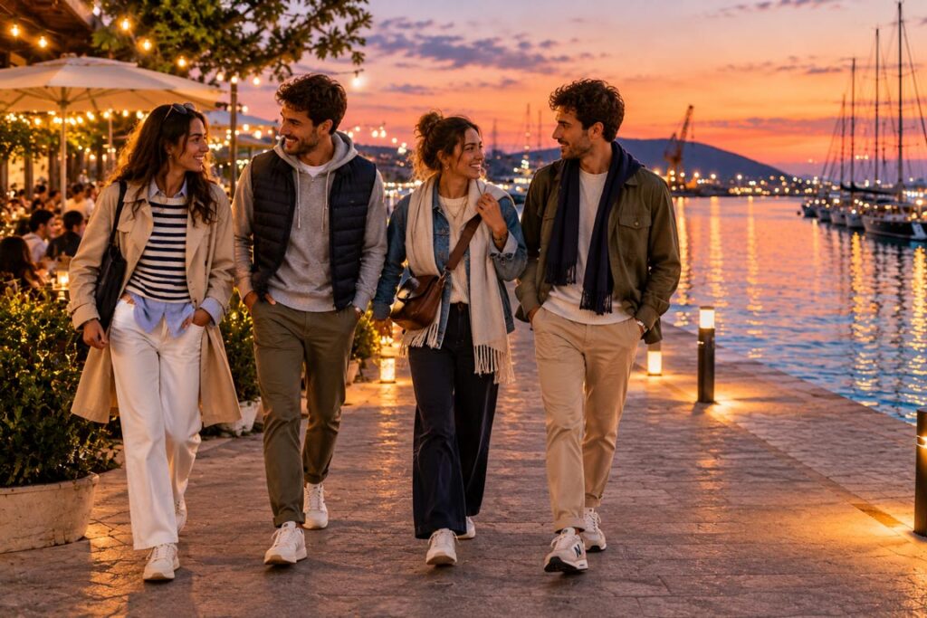 La ropa por capas y el calzado cómodo urbano son la clave para adaptarse a los cambios térmicos del día.