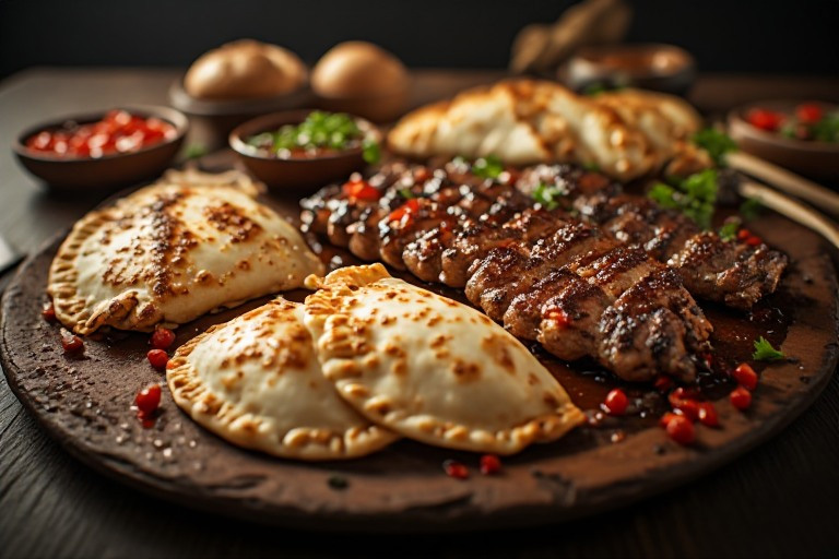 Asado argentino y empanadas