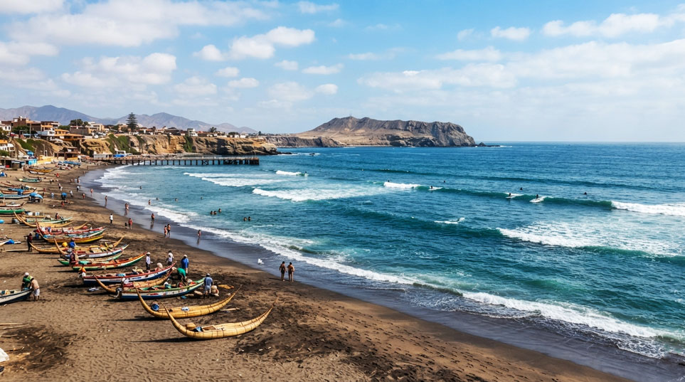 Playas en Perú Mar de Grau Océano pacifico