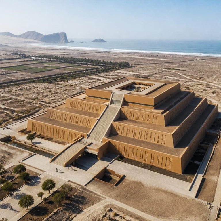 El Museo Tumbas Reales de Sipán - Diseñado con la forma exacta del santuario funerario mochica