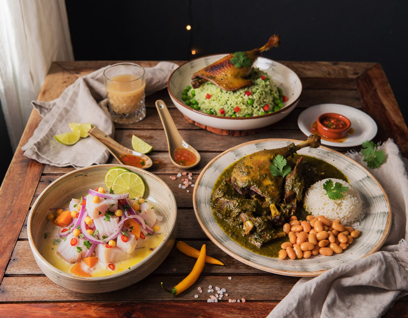 La culinaria norteña: ceviche con ají mochero, seco de cabrito a la norteña y arroz con pato