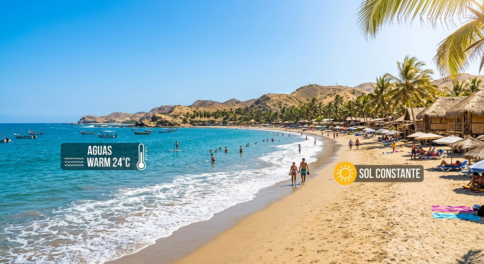 Vichayito y Máncora - Microclima tropical con sol constante y aguas de 24 °C