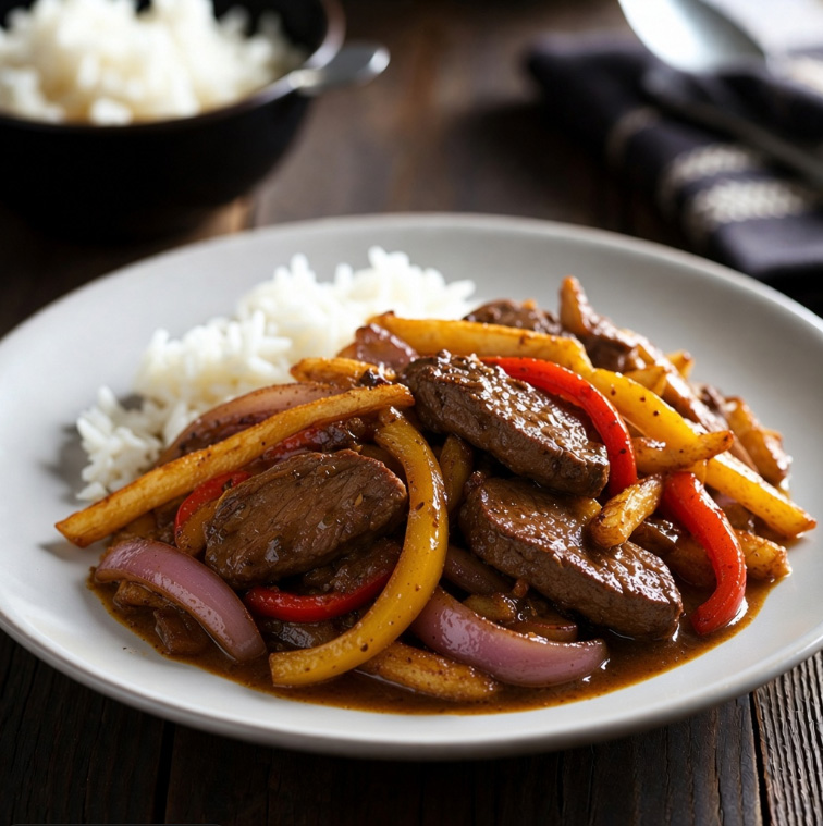 Lomo saltado peruano