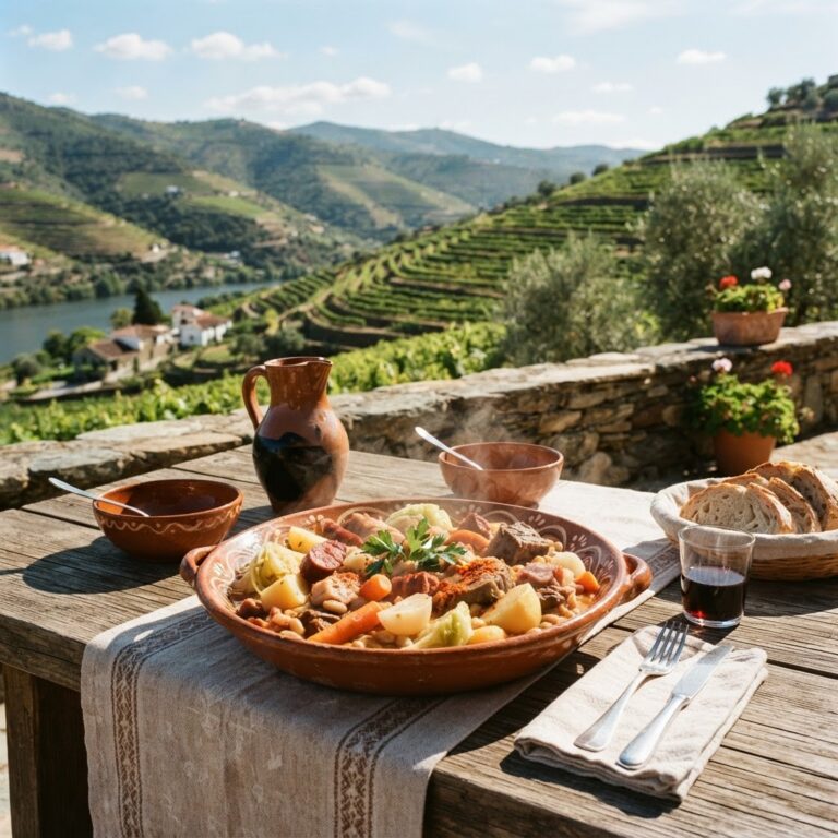 Almuerzo de cocido a la portuguesa en Quinta histórica