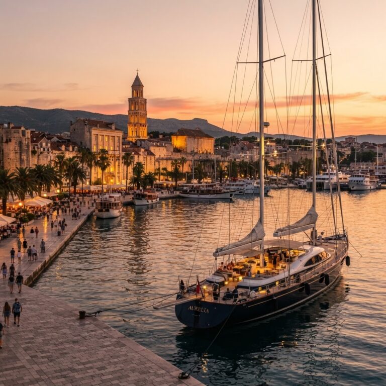 Embarque privado y cóctel de bienvenida en el puerto de Split