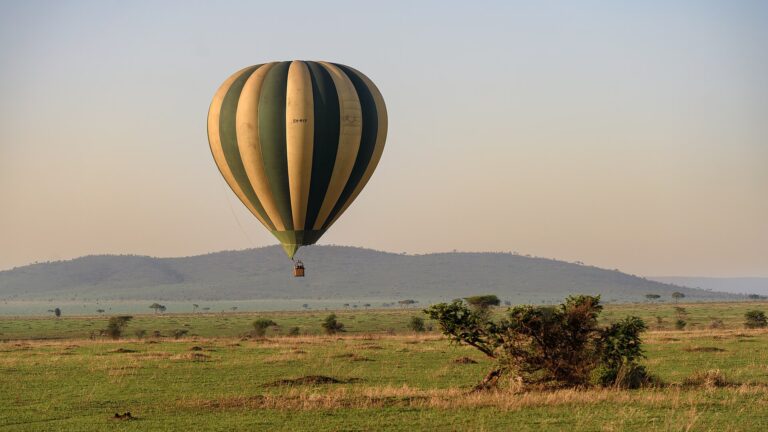 Globo al amanecer
