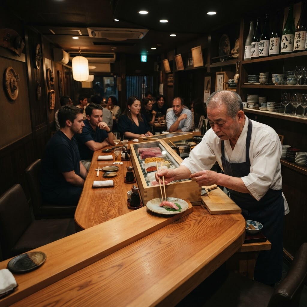 Cena privada con estrella Michelin en Tokyo