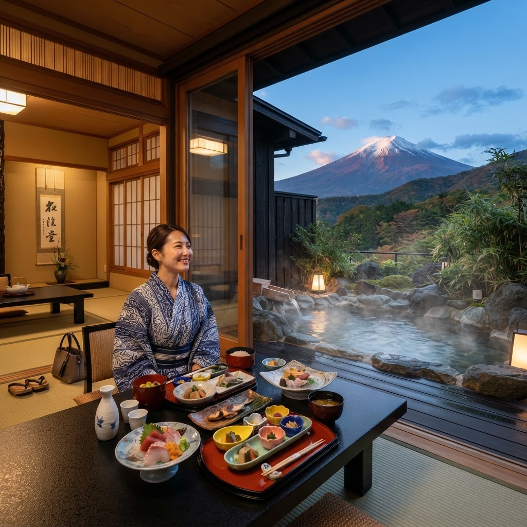 Ryokan de lujo en Hakone, Japón