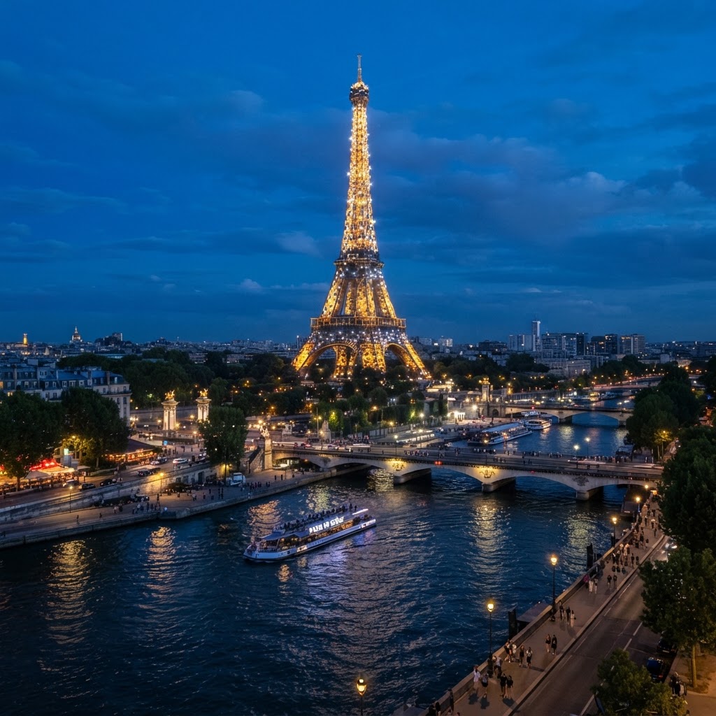 Noche privada en la torre Eiffel